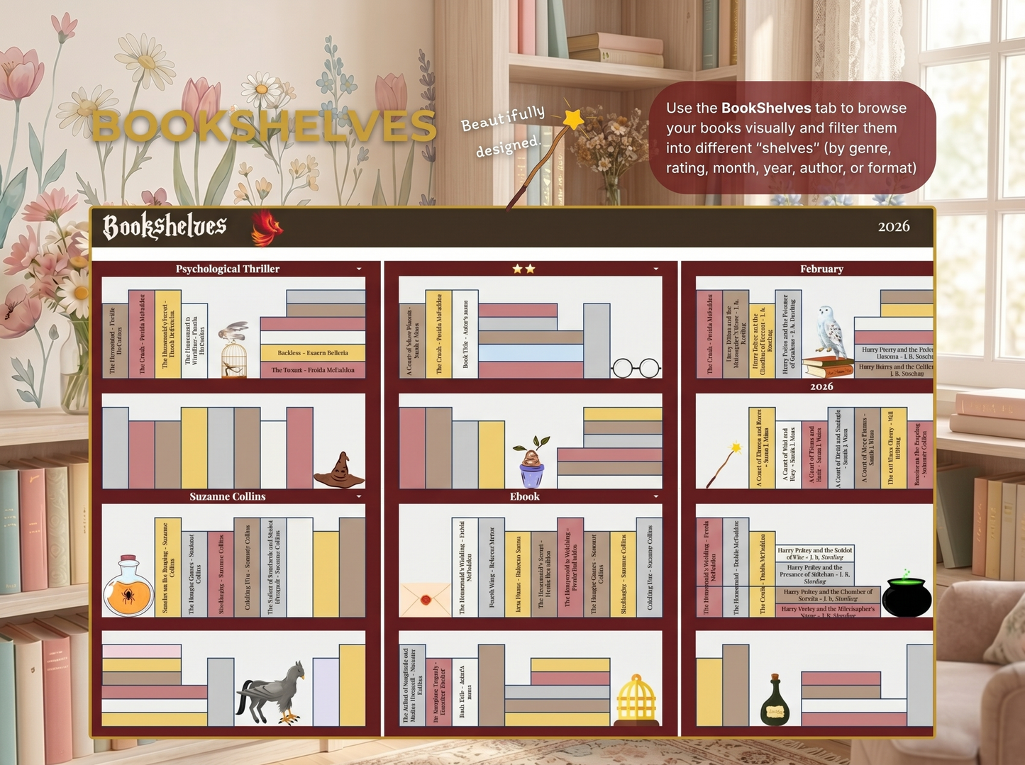 BookisBloomReaders - Reading Journal For Google Sheets